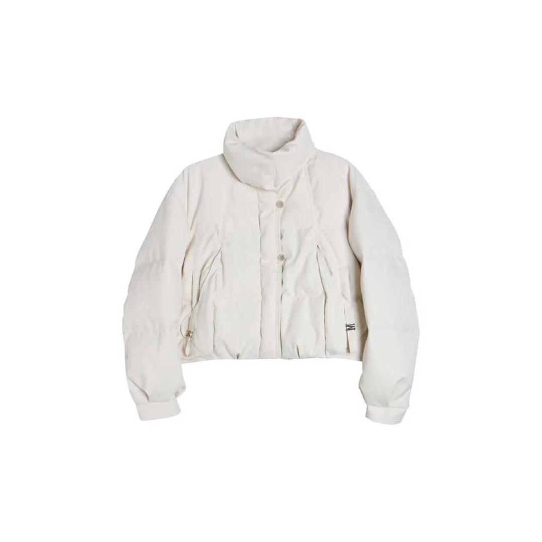 范斯玛针织拼接白鸭绒羽绒服女士冬季韩版宽松保暖外套SY824