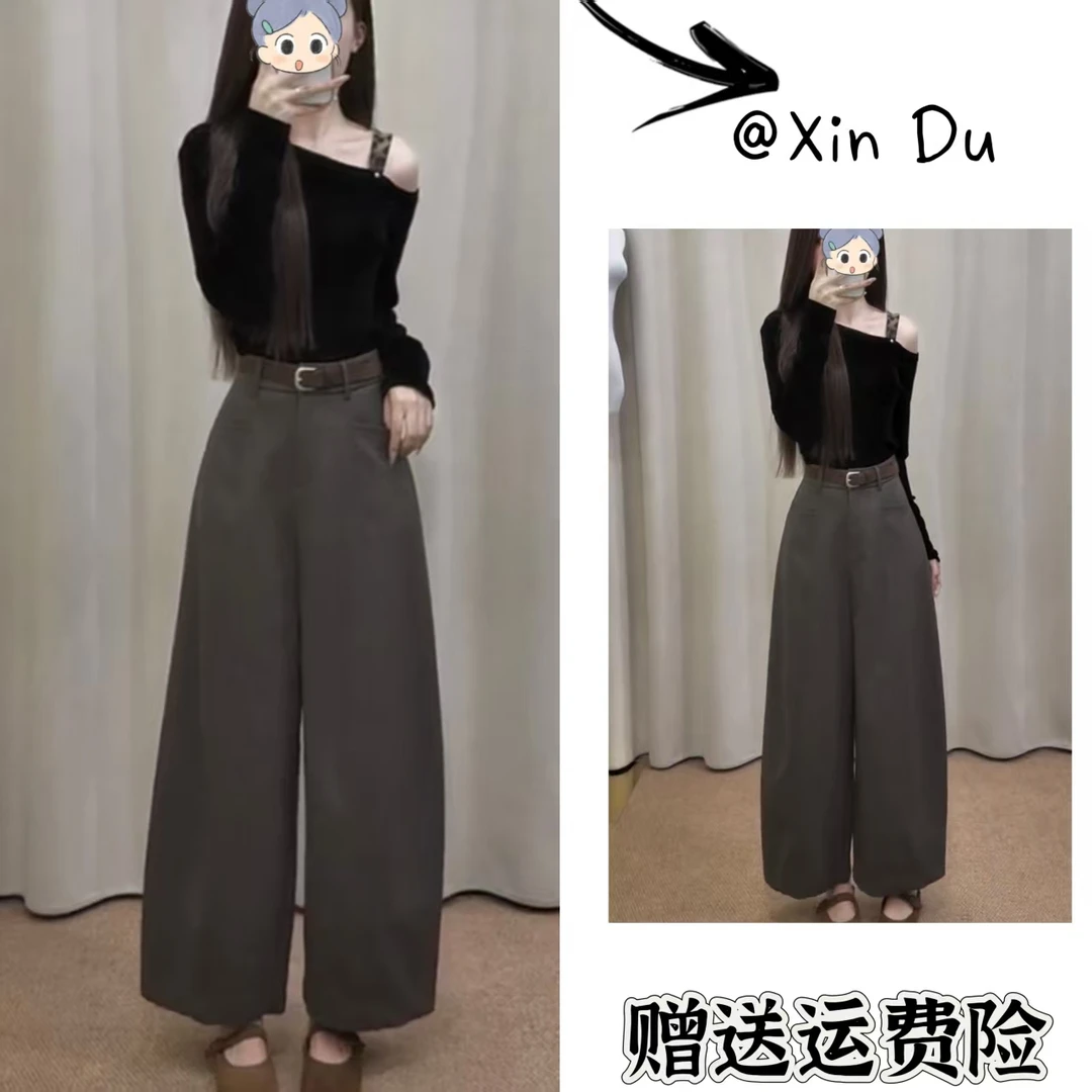 2025秋季新款时尚显瘦气质女士网红洋气两件套百搭款D23271
