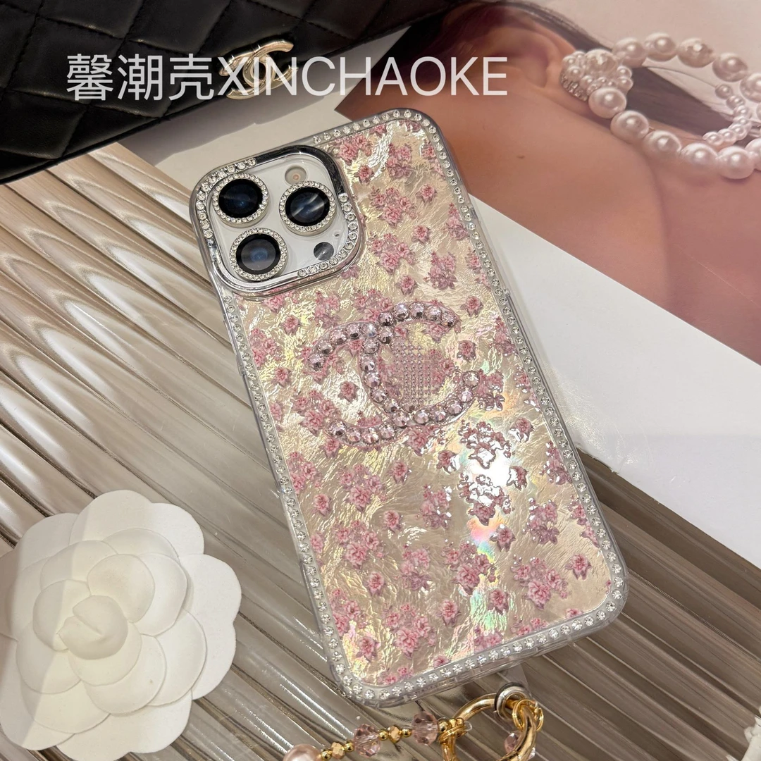 【碎花小香排钻】适用苹果16promax/15/14/13/12全包边手机壳