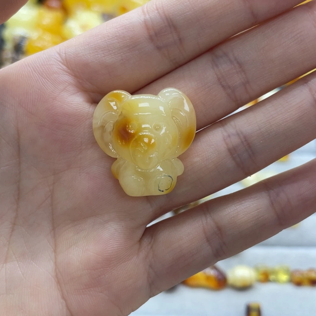未镶嵌琥珀裸石天然琥珀蜜蜡象3克