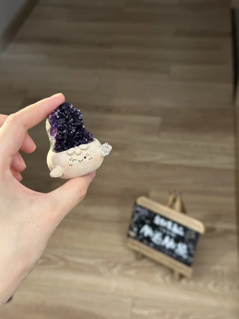 水晶小豆丁可爱高品质紫水晶阵