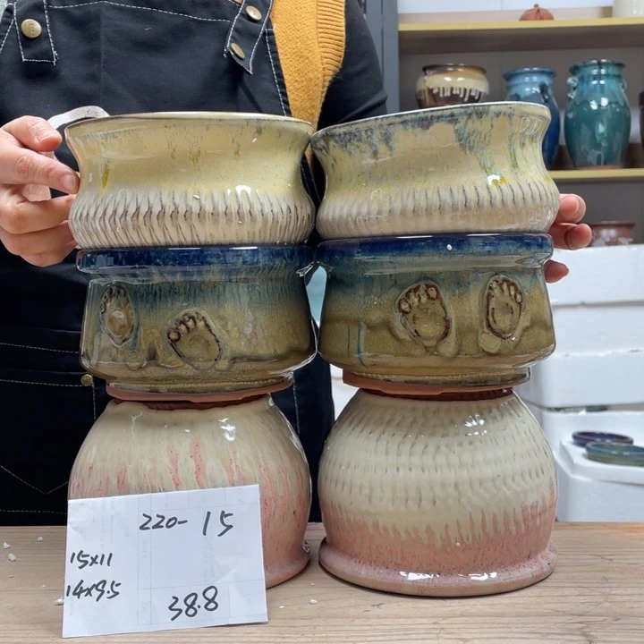 紫砂花盆多肉花盆微瑕15