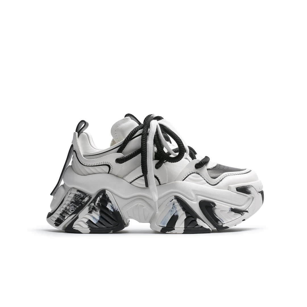 现货C1｜“海浪轻风”真皮羊里垫老爹鞋女｜半码拍小｜2212-1