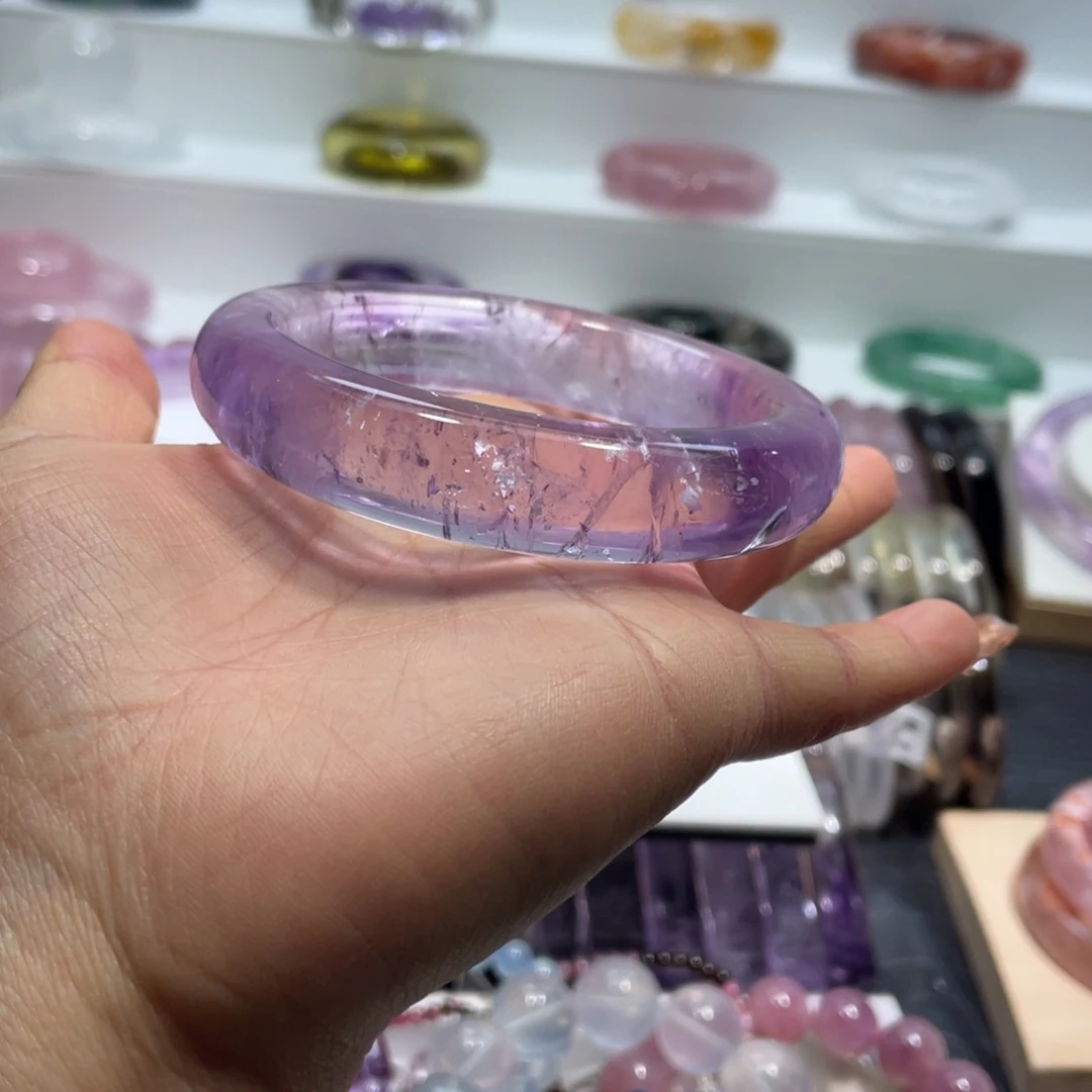 水晶手镯59圈口16号未镶嵌