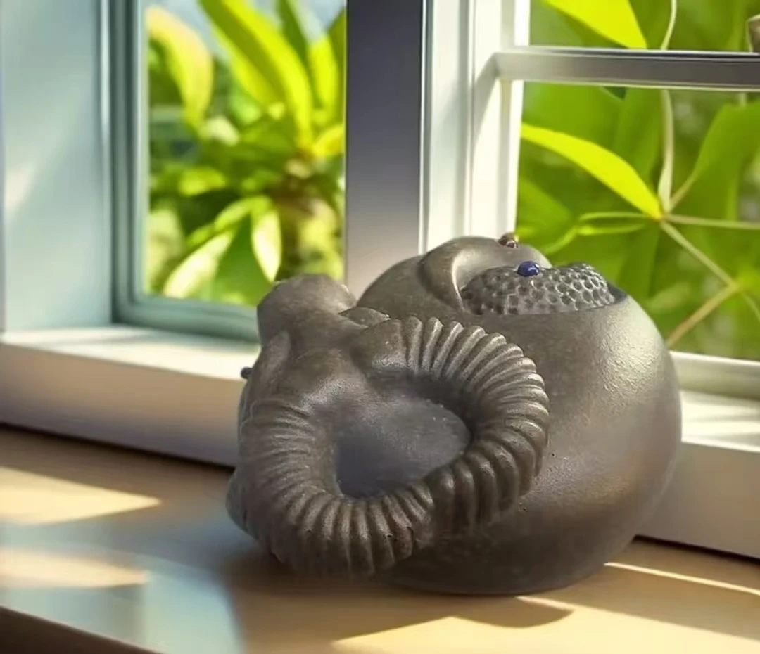 宜兴紫砂八卦牛茶宠