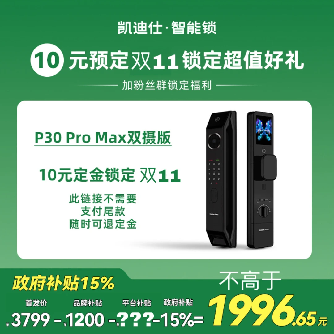 【预约双11价格】凯迪仕P30 Pro Max双摄提前锁定享受大额优惠福利