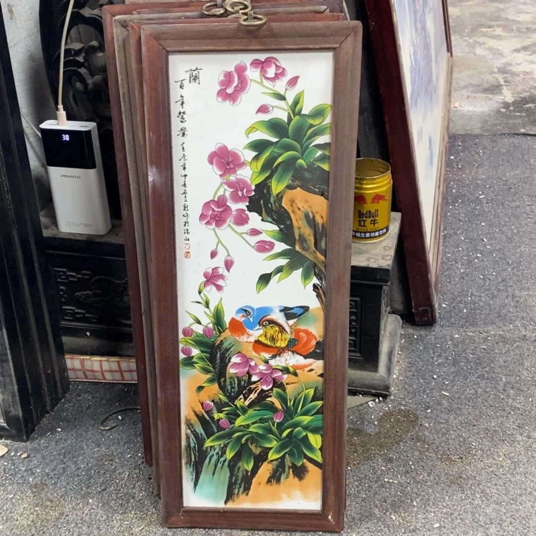 瓷片55*21 景德镇瓷板画柴窑烧制