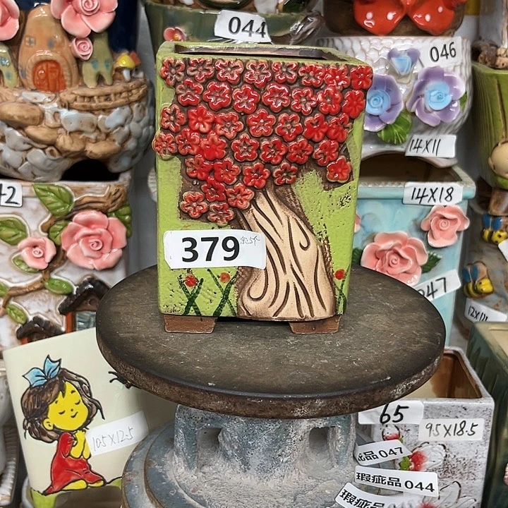 紫砂花盆粗陶材质多肉花盆