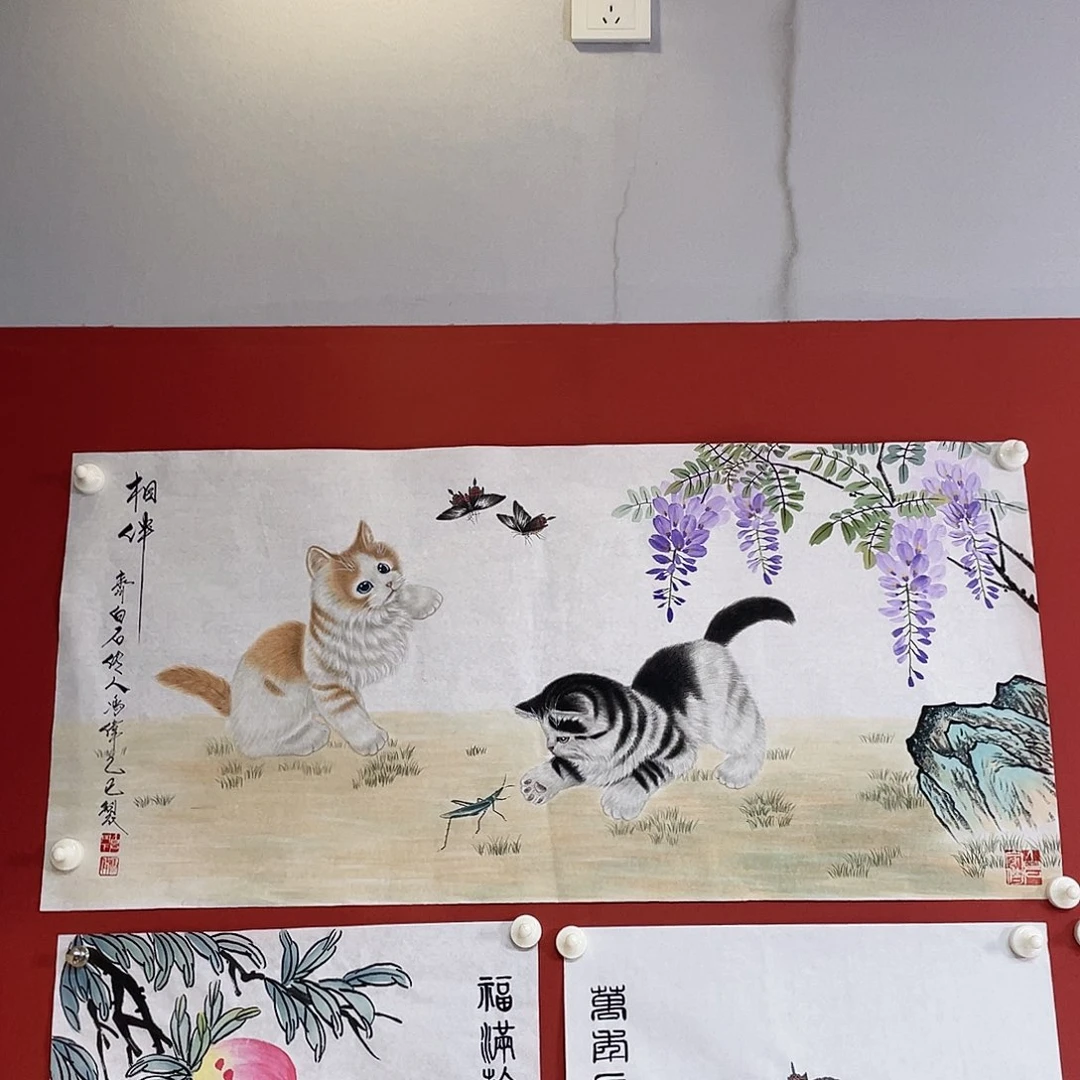 用***5国画冯伟老师手绘国画作品音浩