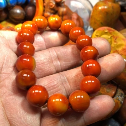 玛瑙/玉髓手链合金卞***?