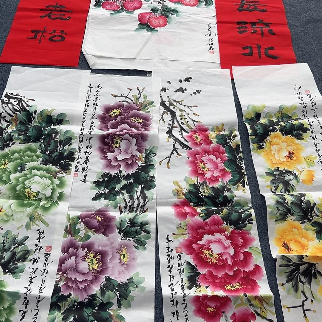 国画国画作品纯手工绘制