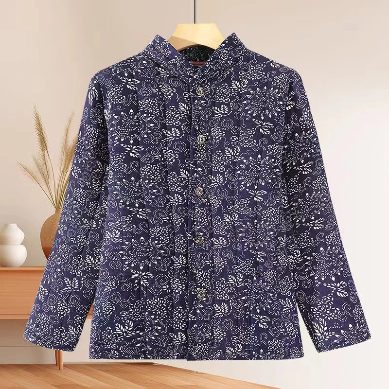【L4反季清仓】加厚外穿驼色棉中老年棉衣棉袄宽松冬季棉服奶奶加绒