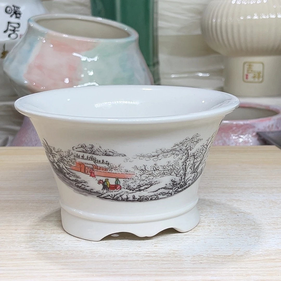 陶瓷绿植多肉微瑕花盆外口径：13*7.5