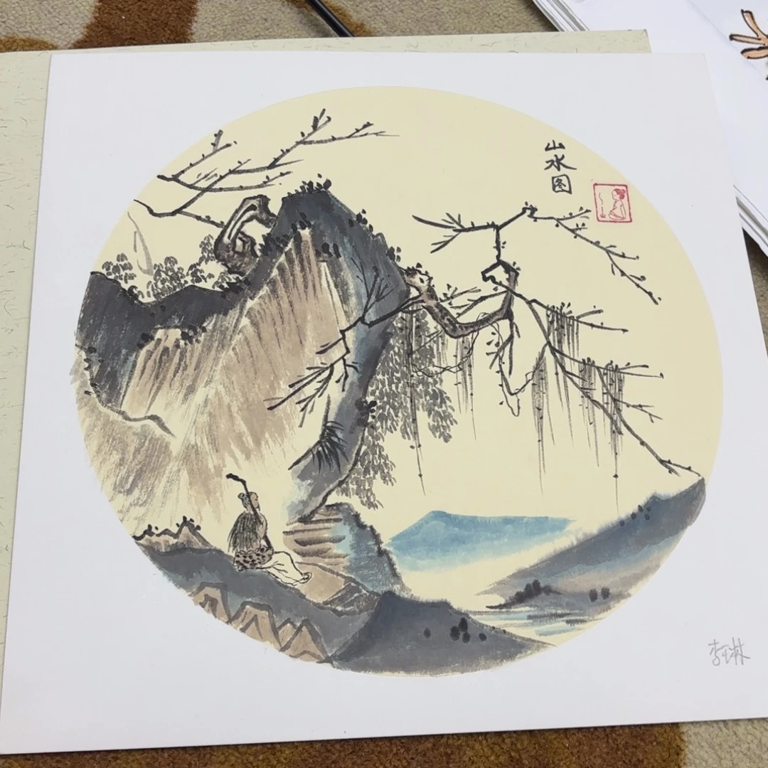 国画38-38卡纸作品艺