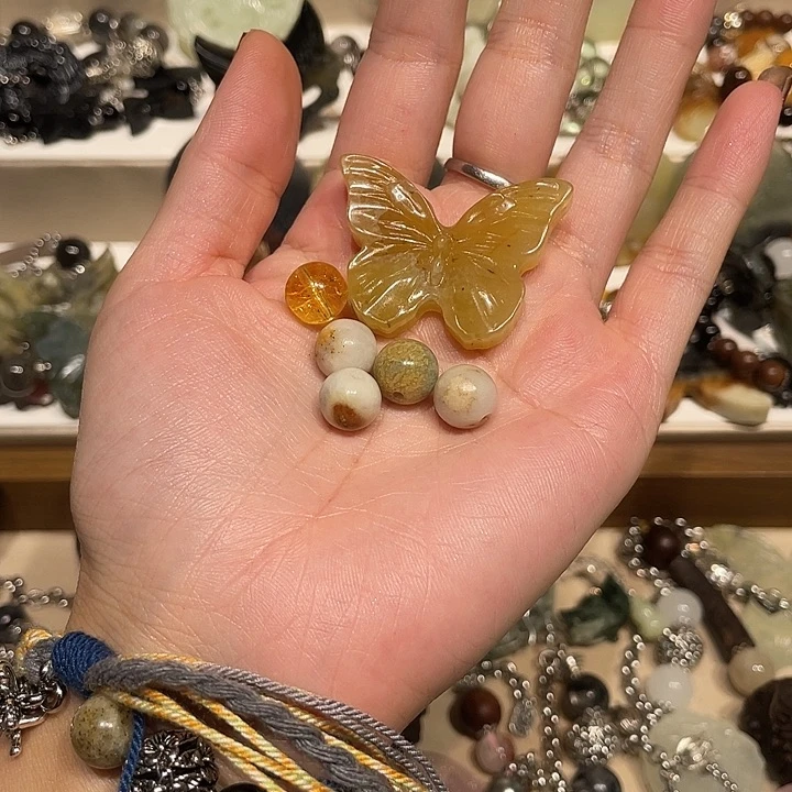 宸***˶蛇纹石玉合金颈饰