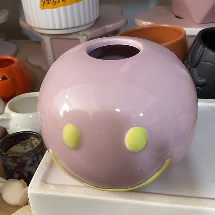 摆件水培陶盆无孔 瑕疵介意勿拍