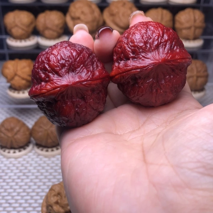 文玩核桃把件59号蟒纹虎头元宝40➕尺