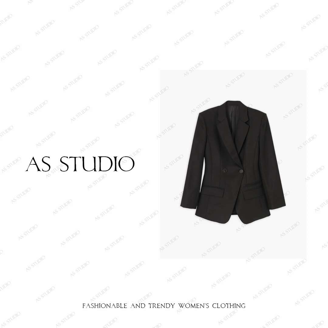 【AS罗浮】25新高级酷飒倒三角比例翻驳领百搭西装AS25CWT4307