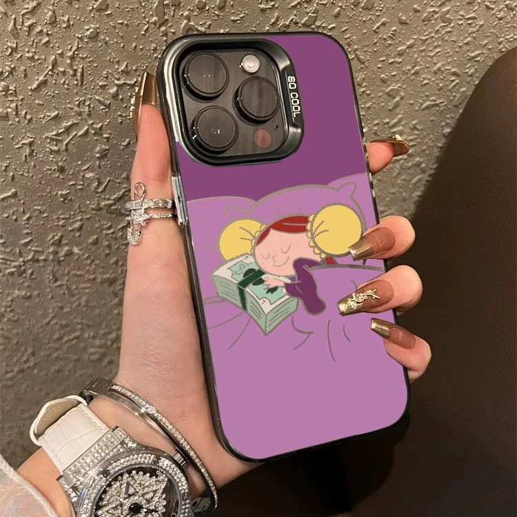 抱钱女孩适用于苹果16promax华为vivo小米oppo防摔手机壳