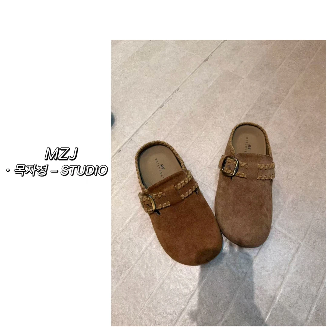 木子静-「就它了」秋天的第一双美拉德系勃肯半拖-622-7