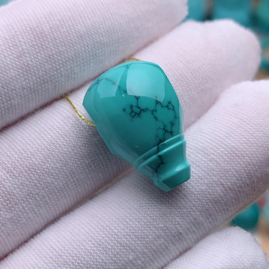 未镶嵌绿松石珠宝奇石13.2精品水草纹三通