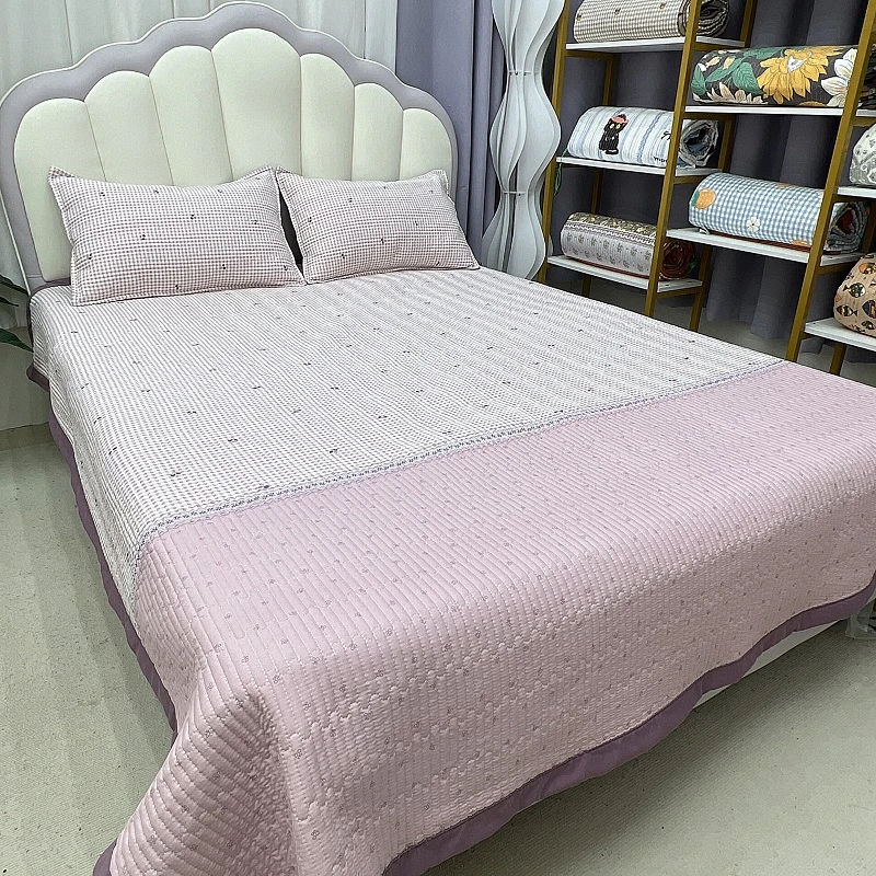 【新品】莫小柔四季床盖绗缝防滑不跑床可机洗双面通用三层加厚床单