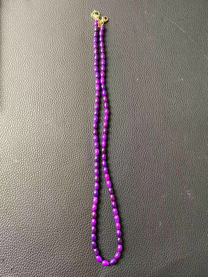 南非老矿料皇家紫小米珠项链多样性发货