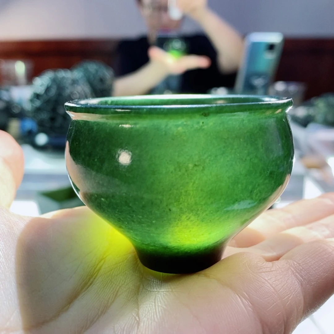 未镶嵌和田玉（青玉）摆件微瑕