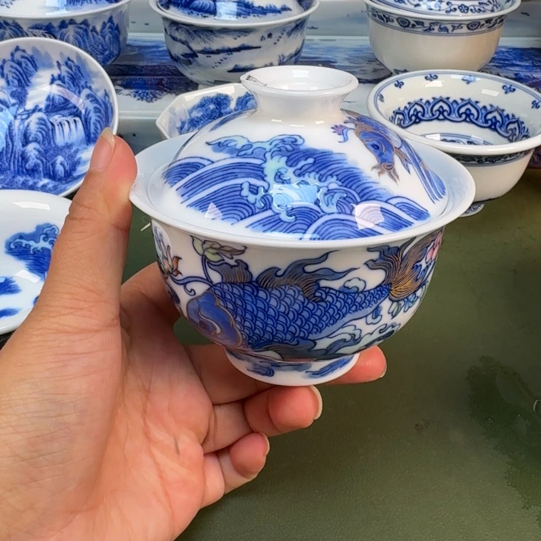 景德镇纯手绘茶具圆圆252