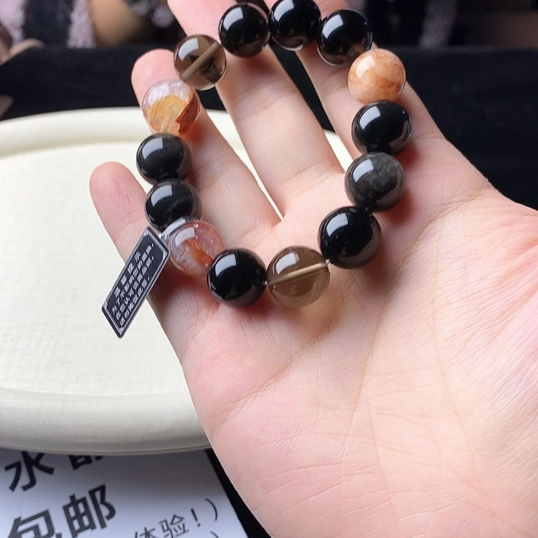 银S925镀金镶嵌手链水晶