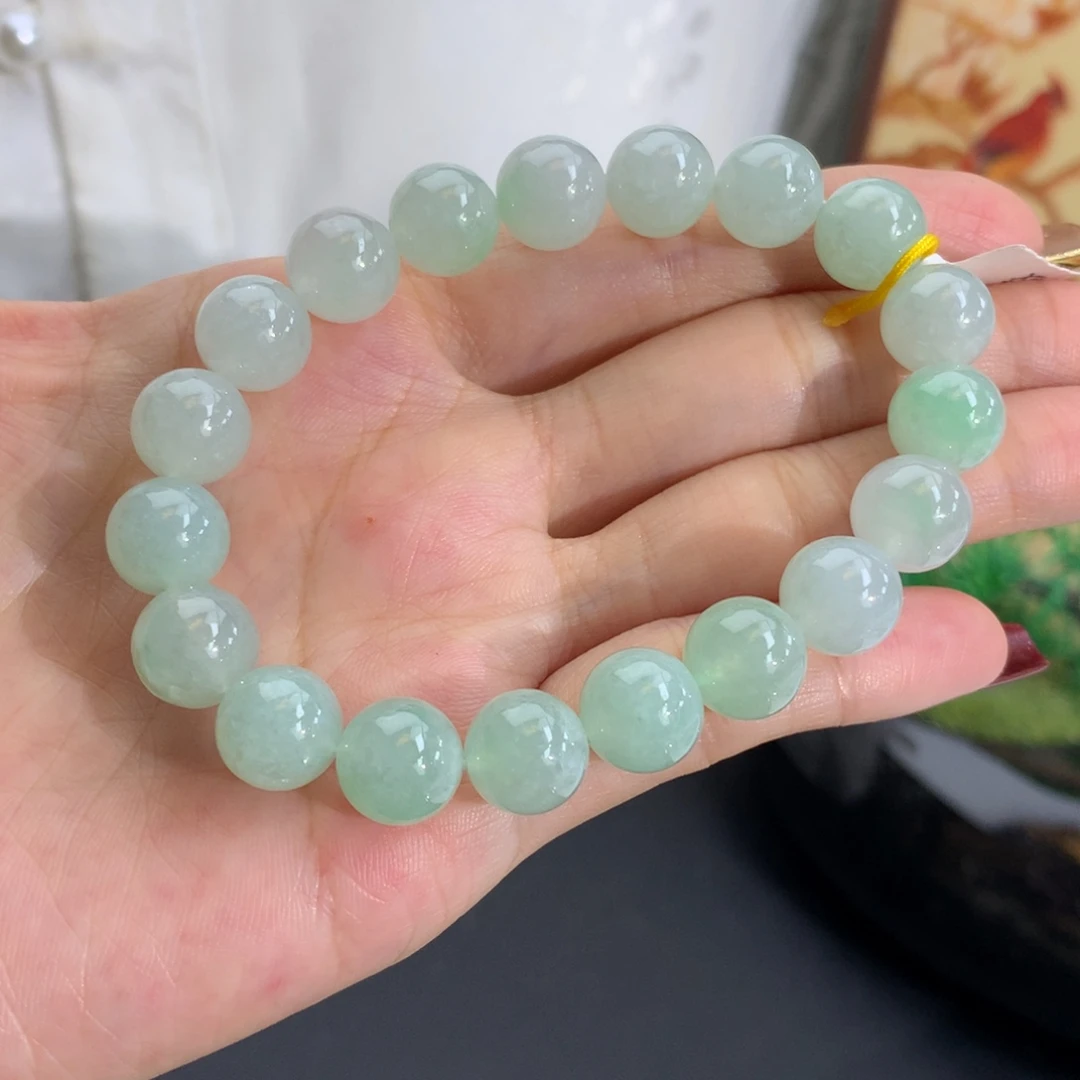 翡翠未镶嵌手串卡10胶润晴手串