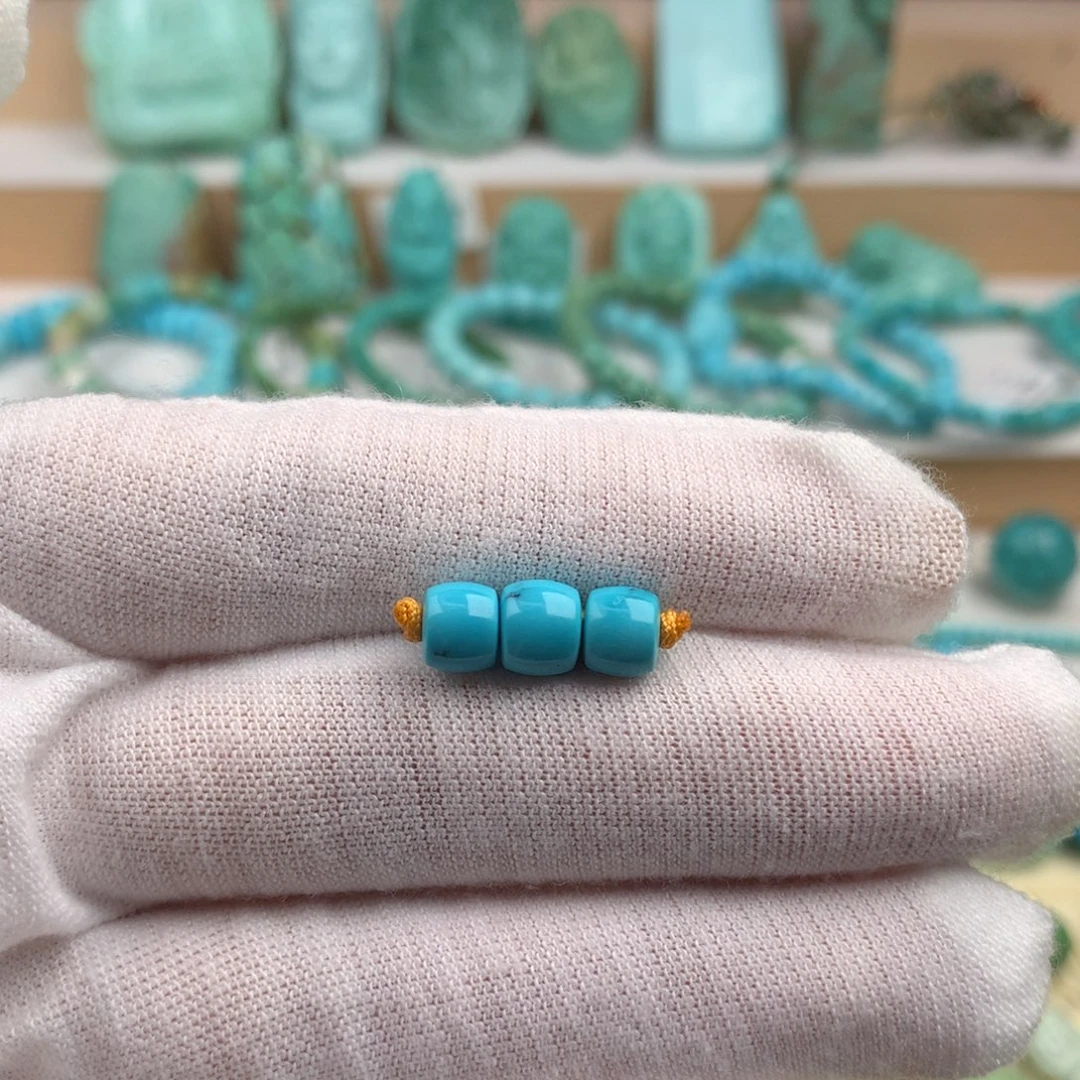 未镶嵌绿松石珠宝奇石6.5mm