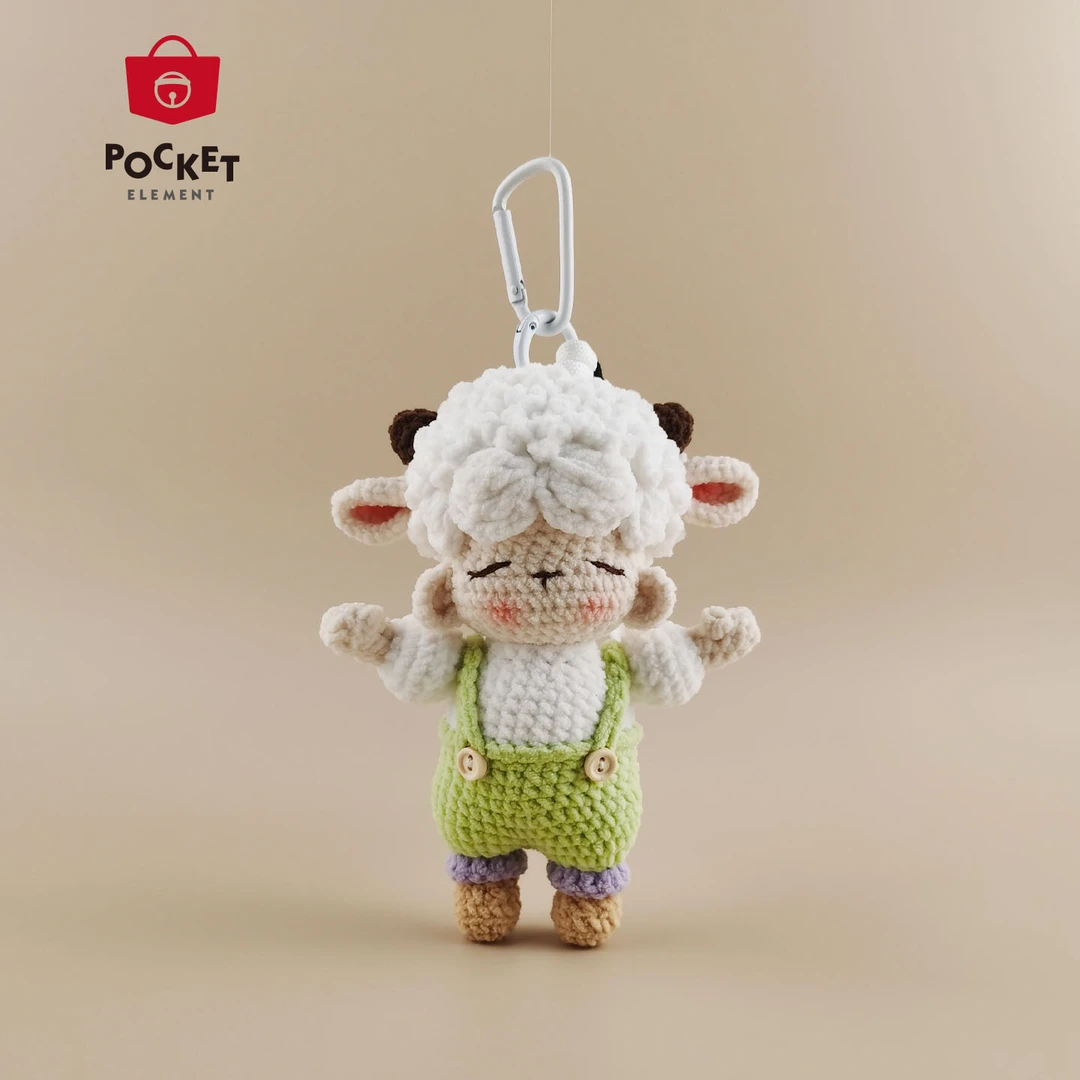 Pocket    公仔款乖乖羊妹小羊玩偶包包挂件挂饰背包书包挂件礼物