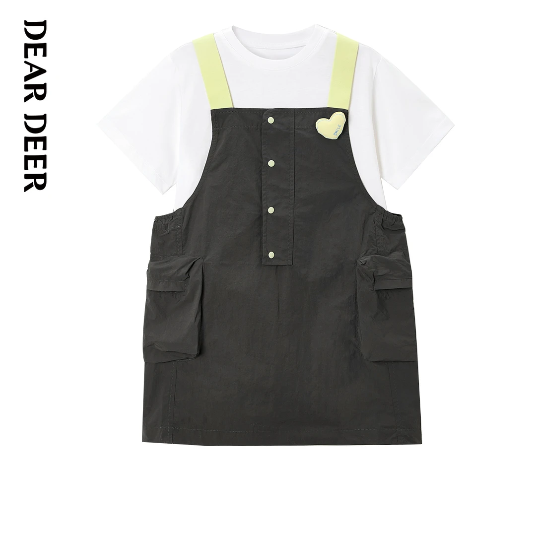 【门店同款】迪迪鹿女大童夏季灰色套装女大童C124223805