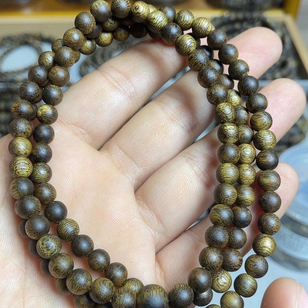 沉香沉香碎屑奇楠沉香多圈6毫米花香韵