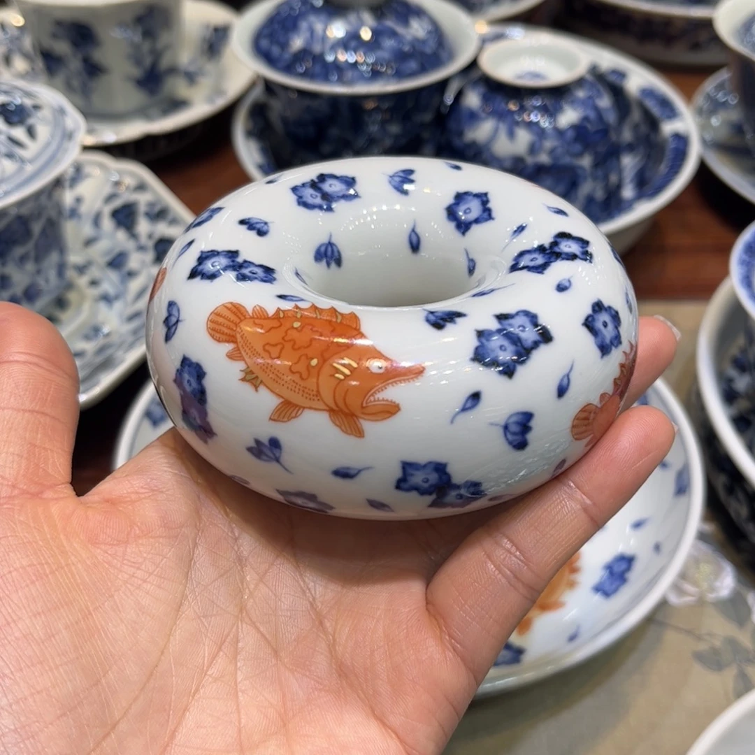 瓷片杯子杯子柴窑青花