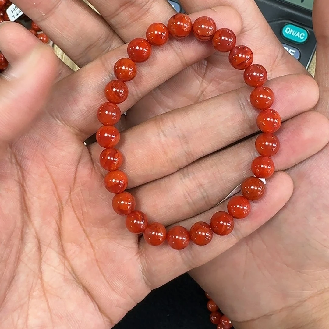 未镶嵌手链南红玛瑙原矿南红手串7mm➕高品质火焰纹