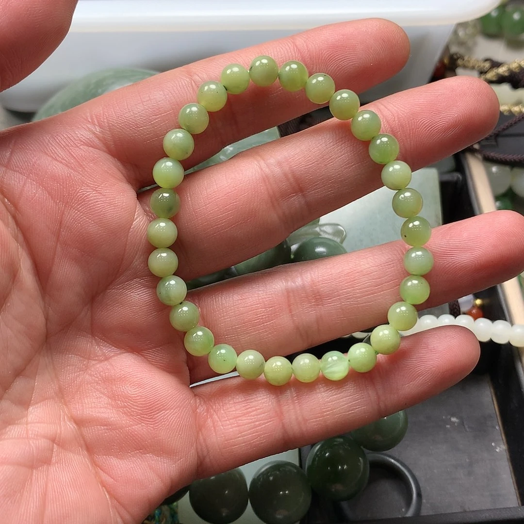 和田玉（碧玉）手链未镶嵌