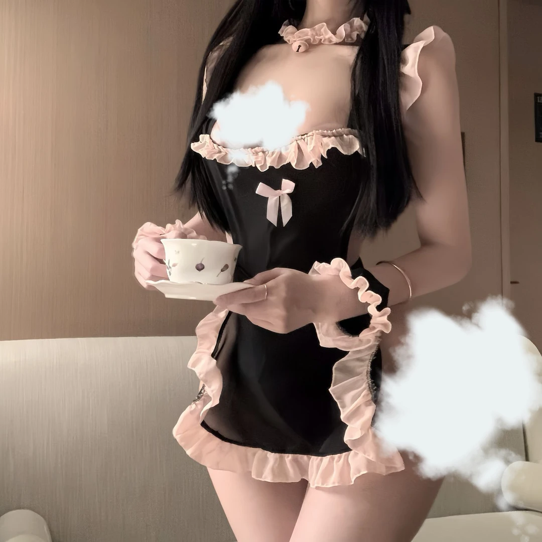 【夏夜小屋】兔兔咖啡！cos纯欲日系公主女仆夏季连衣裙制服套装
