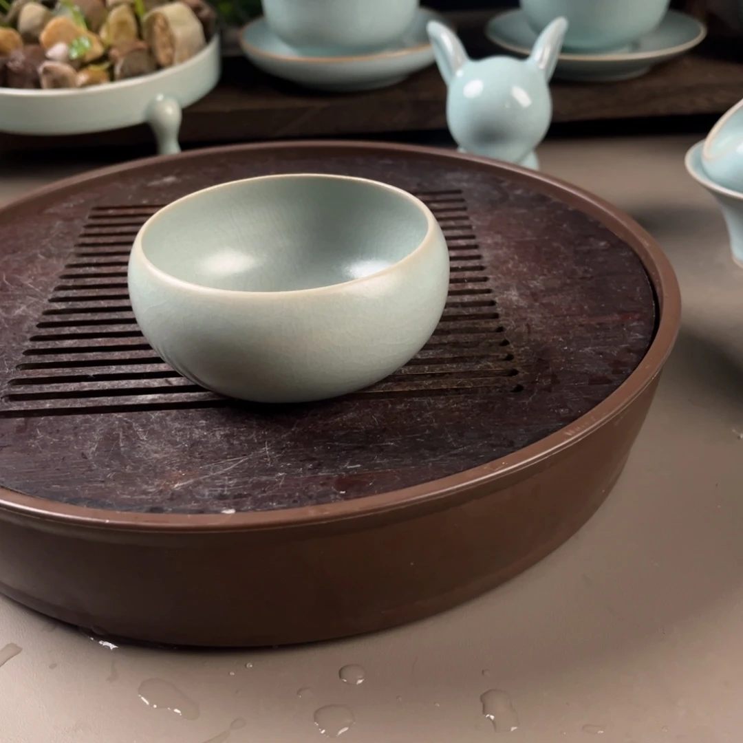 仿古釉水大禅定杯