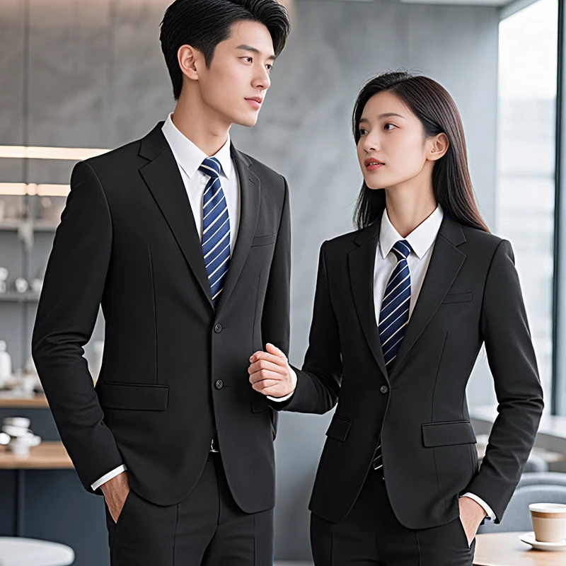 西装套装商务正装职业装工作服西服外套办公室上班工装6233