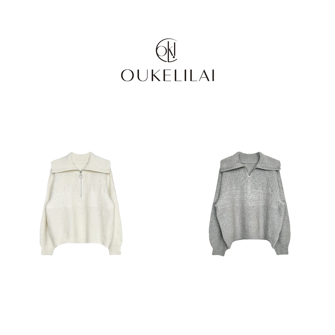 8377 艾米--【罗马假期】长袖轻奢时尚百搭气质毛衣