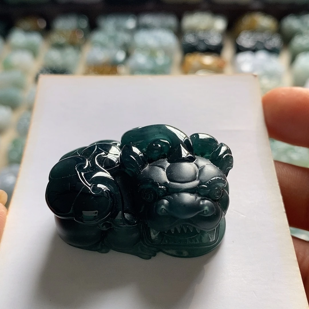 颈饰未镶嵌翡翠天然翡翠貔貅吊坠