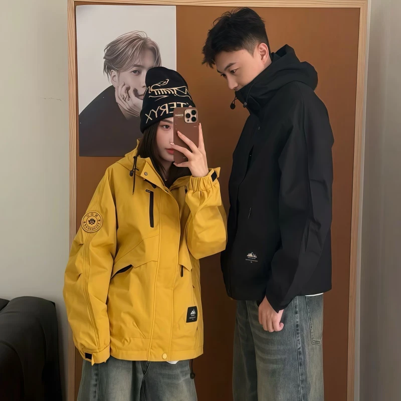【江奈儿专属】春秋新爆款情侣冲锋衣防水户外时尚外套819