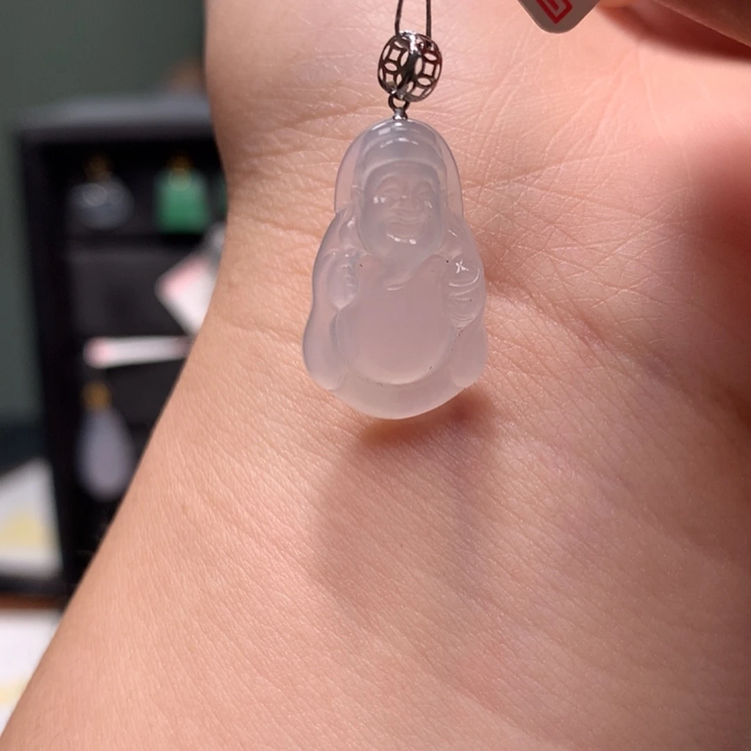 18K金镶嵌挂件翡翠財爷