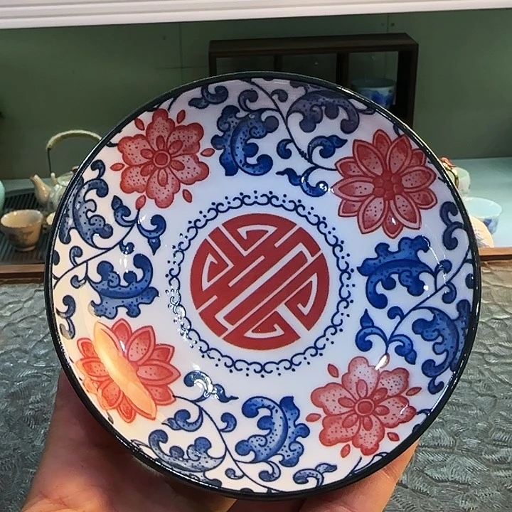 青花瓷器茶具套装旅行茶具茶叶罐玻璃杯个人杯