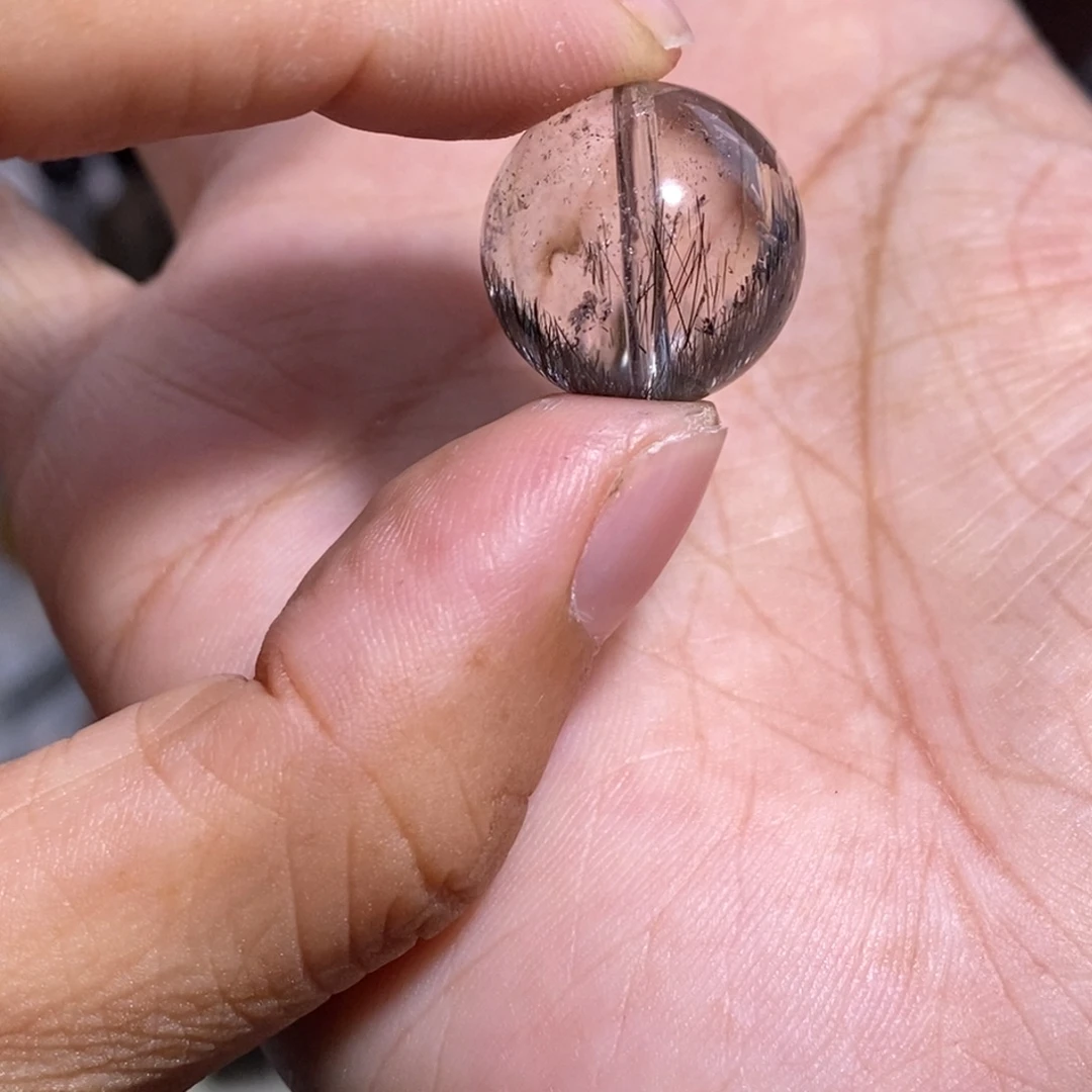 ****️未镶嵌手链水晶16.9mm黑发晶单珠