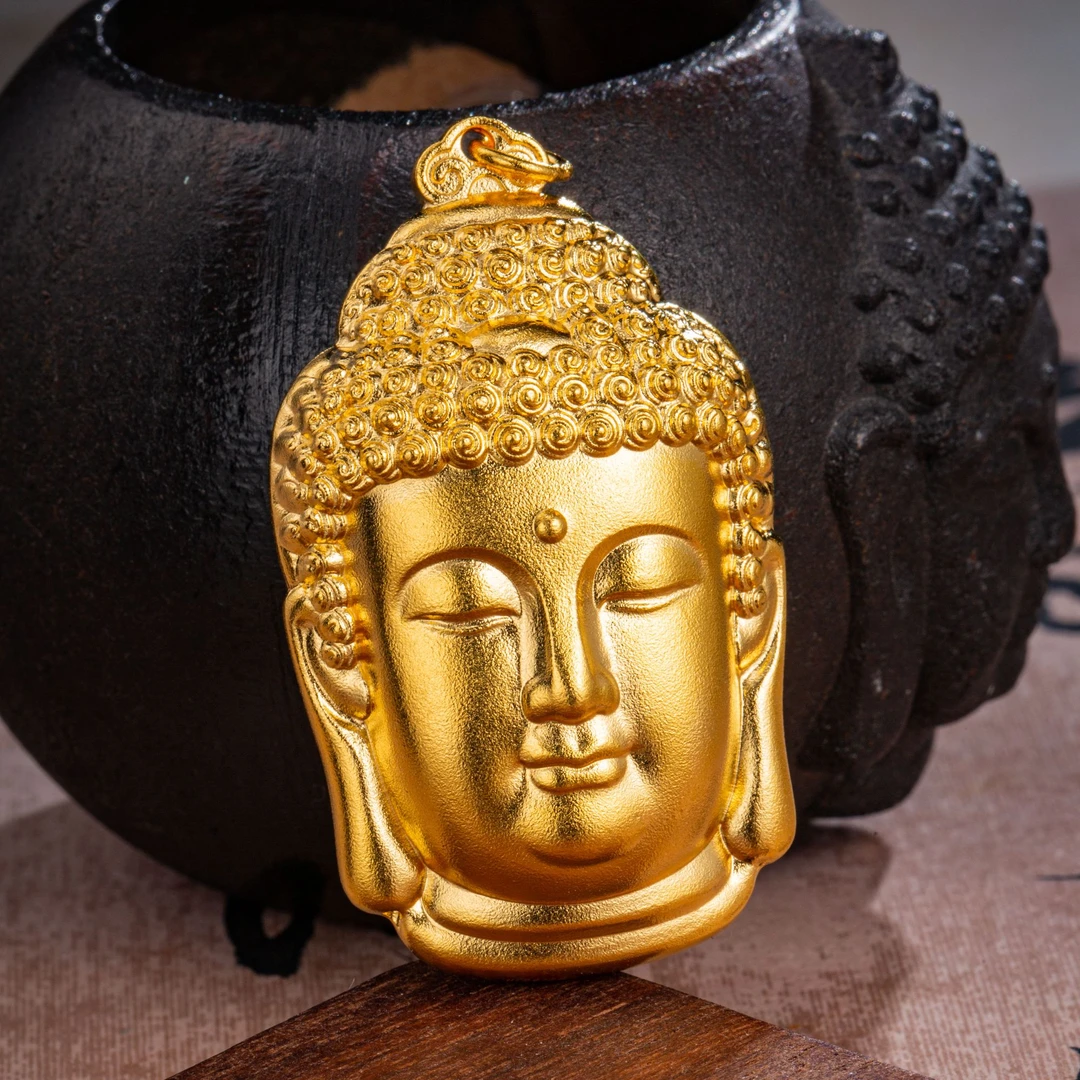 吊坠足银 佛头吊坠 经典大佛头如来佛祖佛首平安佛头小佛头时尚