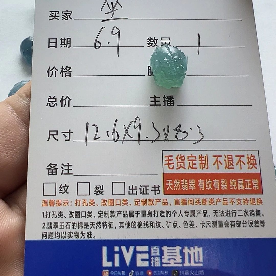 定制翡翠未镶嵌坐**海貔貅