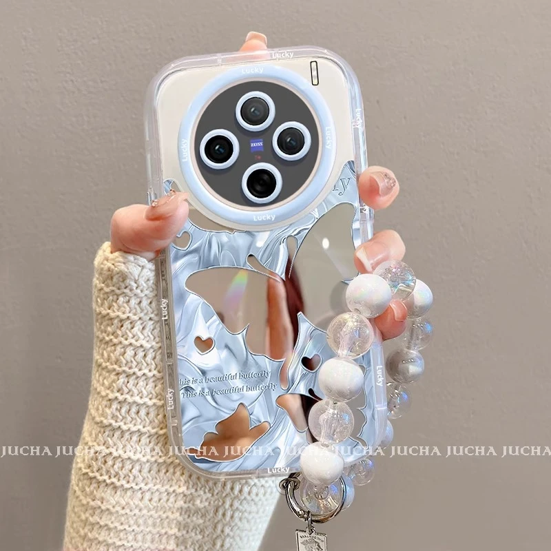 适用vivox200s手机壳创意新款时尚女x100ultra硅胶防摔带挂绳x90